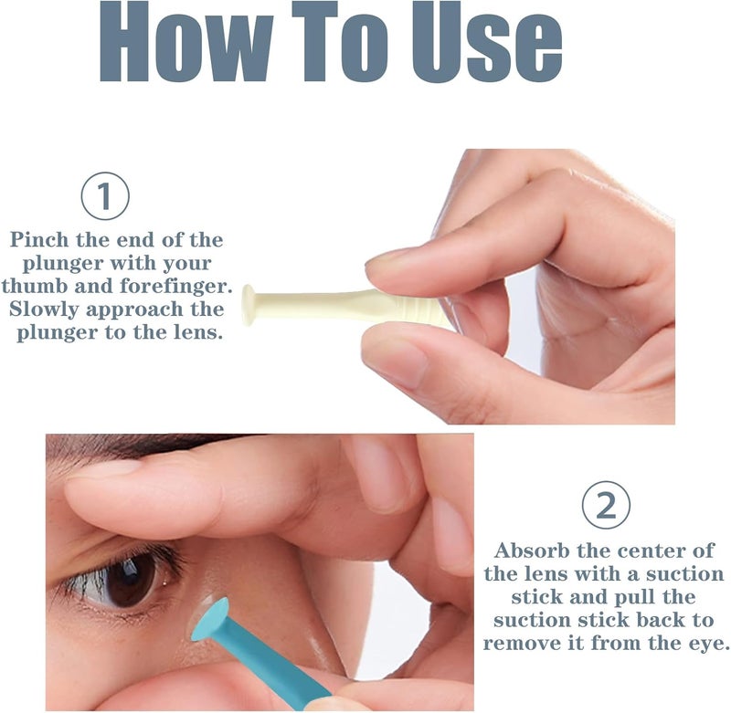 eagosion 6PCS Hard Contact Lens Remover Tool with Storage Box Eye Care Inserts Removes Reusable Suction Cup Remover Contact Plunger Eye Contact Remover for RGP/OK/Hard Lenses - Image 5